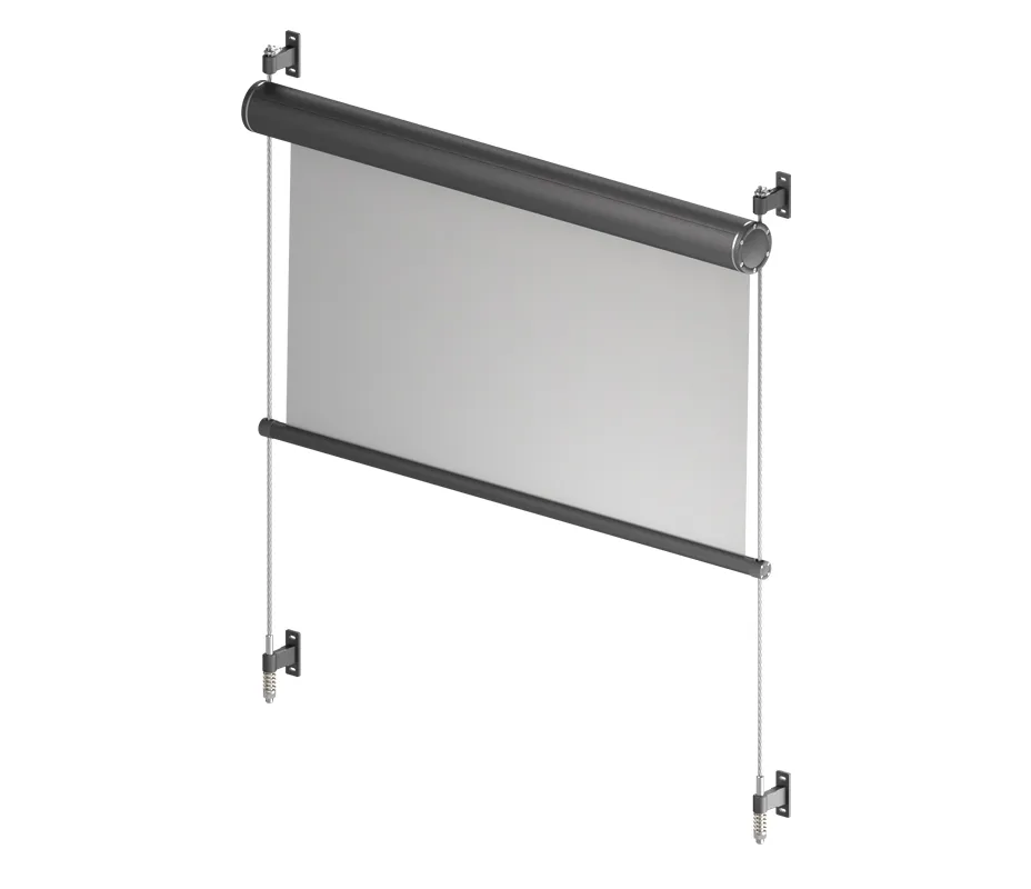 Kassett-fassaadiekraan R 125 125 mm rulliga