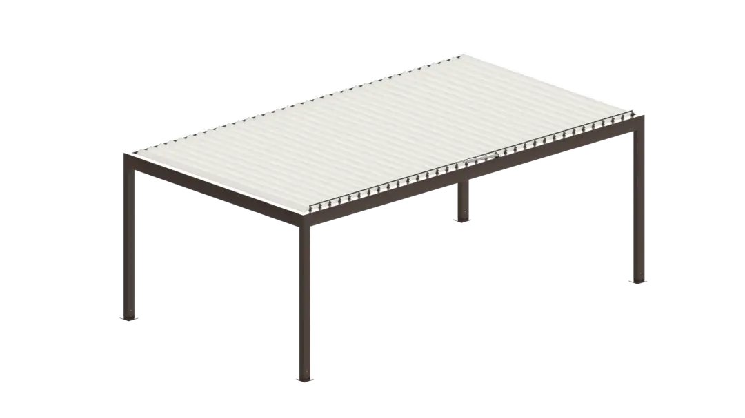 Pergola SB 400 mit offenen Lamellen, Ansicht von oben