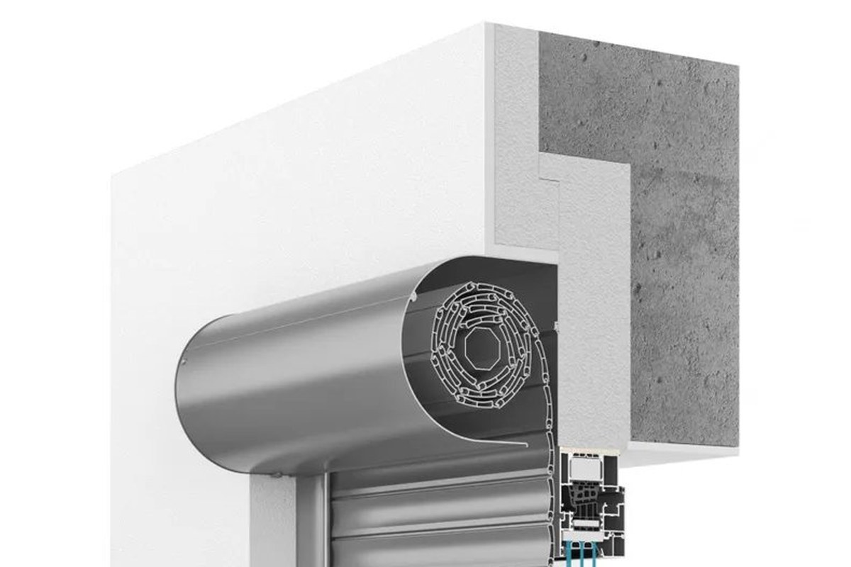 Aluprof Safety Plus class RC2 burglar-resistant roller shutter, manufacturer render