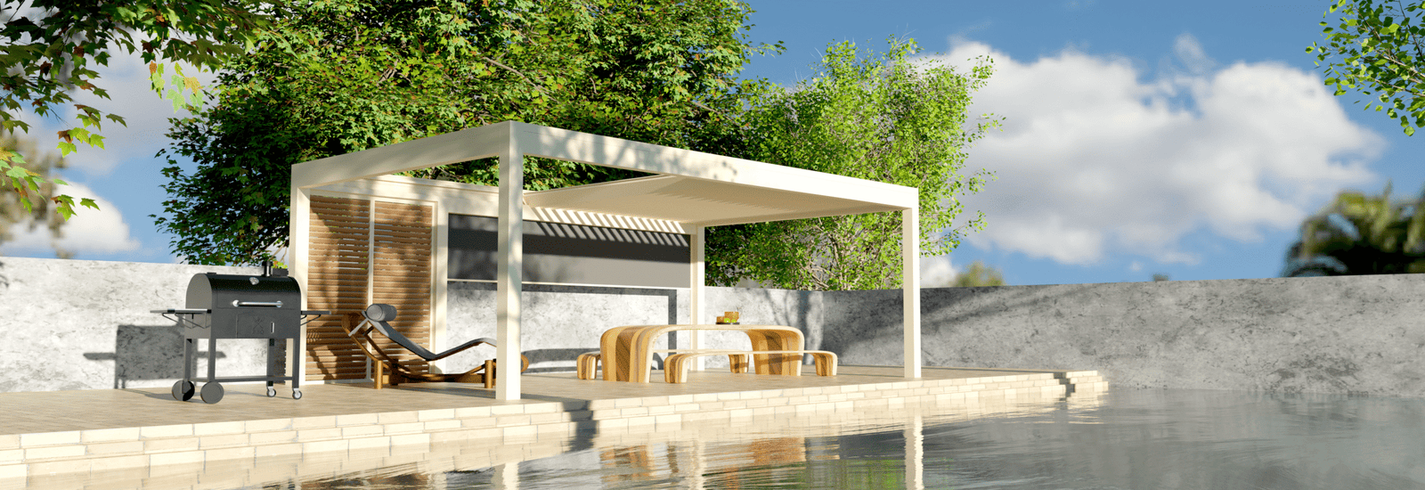 WIN PANELS panels in the closed position on a facade